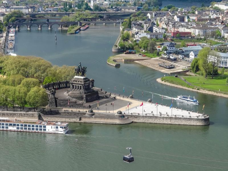 riviersplitsing in Koblenz
